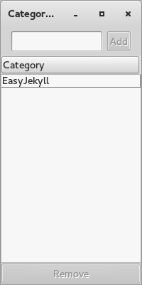 EasyJekyll's Categories' Manager